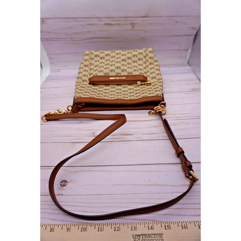 Michael Kors Messenger Crossbody Bag Signature Morgan Nat/Acorn